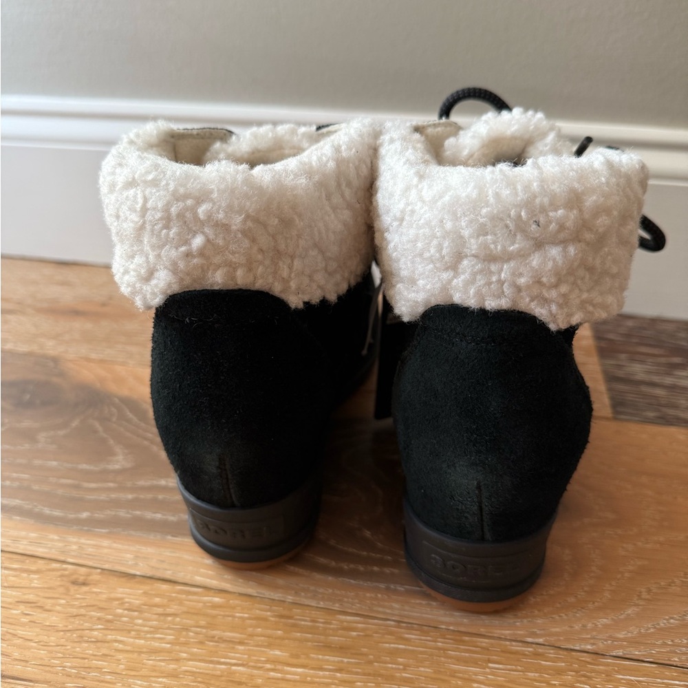SOREL Evie Cozy Lace Boots Women's size 10 Jet Black nwt - Picture 9 of 12
